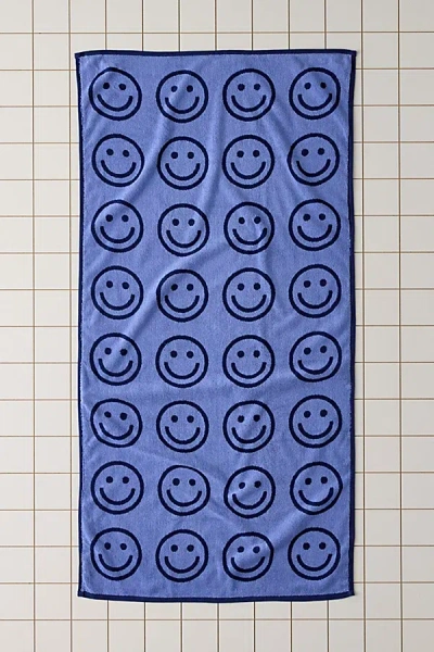 Baggu Reversible Bath Towel In Happy Blue At Urban Outfitters