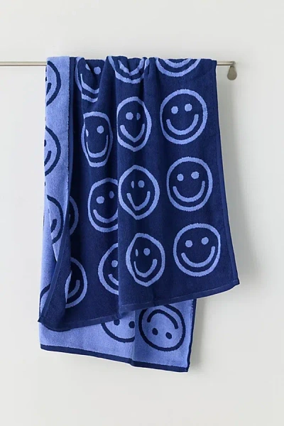 Baggu Reversible Bath Towel In Happy Blue At Urban Outfitters