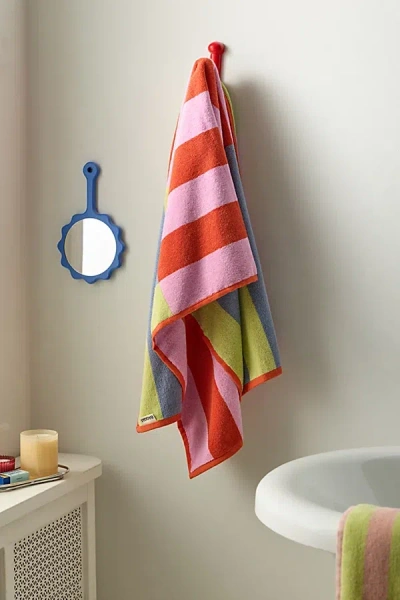 Baggu Reversible Bath Towel In Pool Stripe At Urban Outfitters In Multi