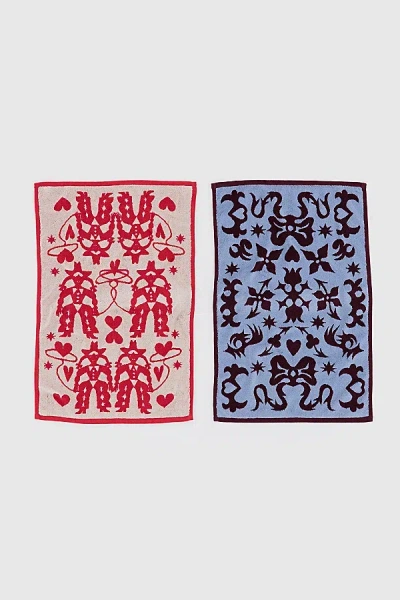 Baggu Reversible Hand Towel Set In Western At Urban Outfitters