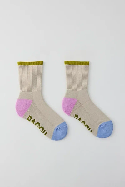 Baggu Ribbed Mix Sock In Beige Mix, Women's At Urban Outfitters