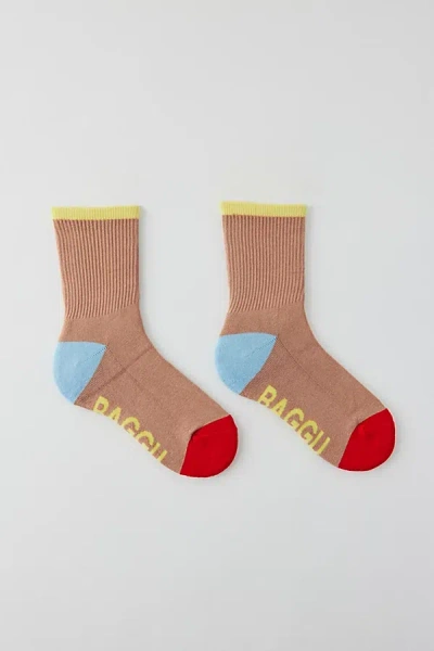 Baggu Ribbed Mix Sock In Stone Mix, Women's At Urban Outfitters
