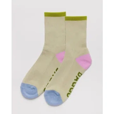 Baggu Ribbed Sock In Green