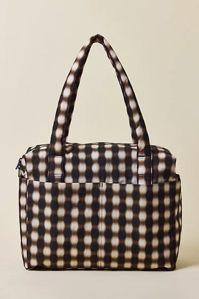Baggu Small Cloud Carry-on Bag In Blurred Gingham Brown, Women's At Urban Outfitters
