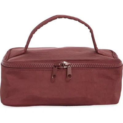 Baggu Small Cosmetic Case In Mahogany