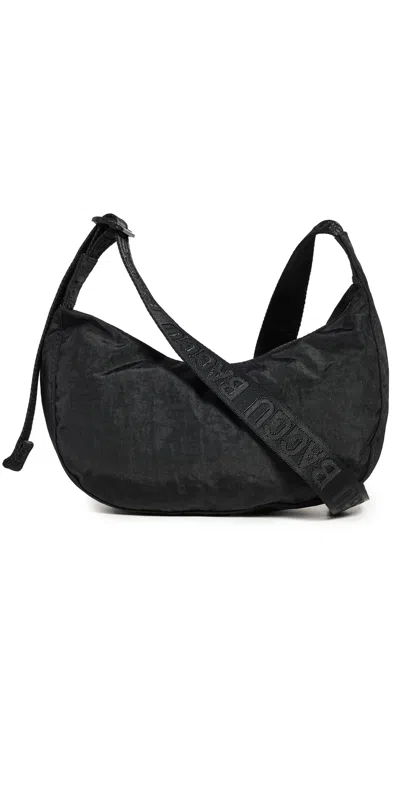 BAGGU SMALL NYLON CRESCENT BAG BLACK