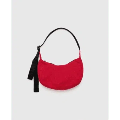 Baggu Small Nylon Crescent Bag Candy Apple In Red