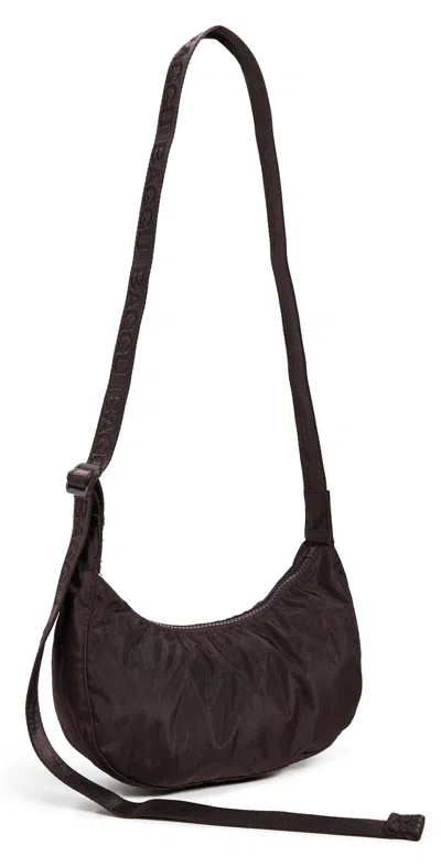 Baggu Small Nylon Crescent Bag Chocolate Plum