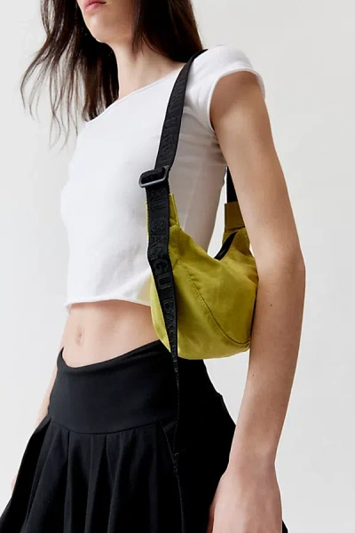 Baggu Small Nylon Crescent Bag In Lemongrass, Women's At Urban Outfitters