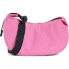 Baggu Small Recycled Nylon Crescent Bag In Pink