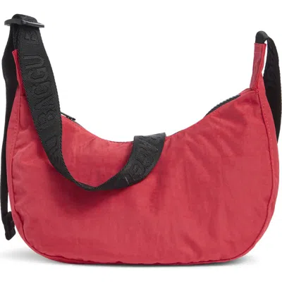 Baggu Small Recycled Nylon Crescent Bag In Red