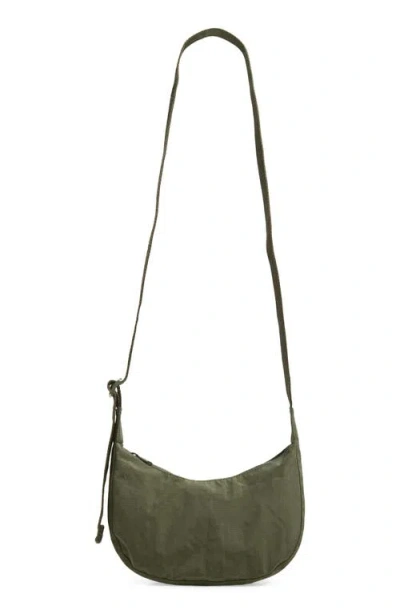 Baggu Small Recycled Nylon Crescent Crossbody Bag In Caper