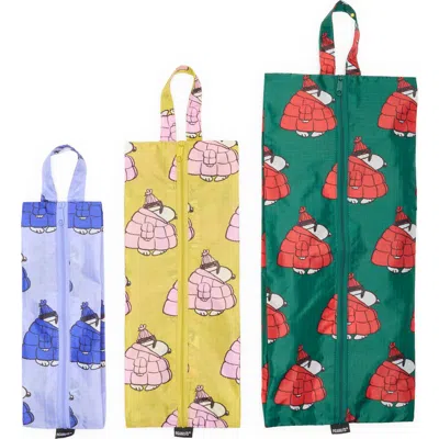 Baggu Snoopy 3-pack Zip Pouch Set