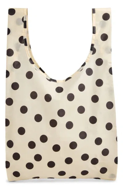 Baggu Standard  Bag In Cream And Black Polka Dot