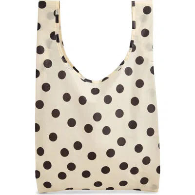 Baggu Standard  Bag In Cream And Black Polka Dot