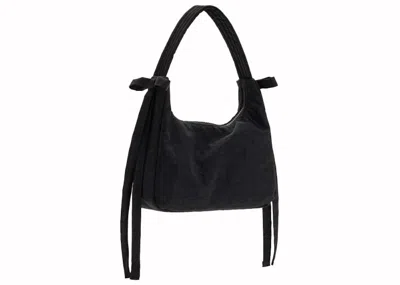 Pre-owned Baggu Women's  X Sandy Liang Mini Bow Bag In Black