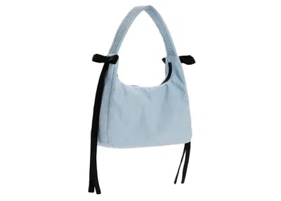 Pre-owned Baggu Women's  X Sandy Liang Mini Bow Bag In Powder Blue