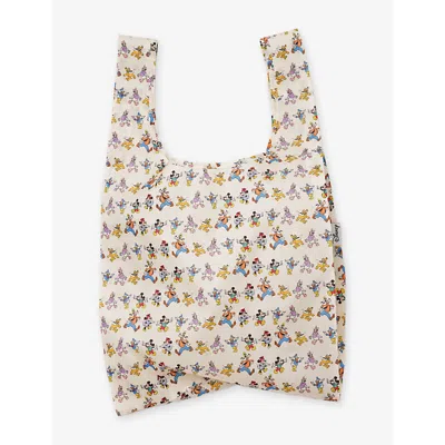 Baggu Womens  X Disney Standard  Mickey And Friends-print Woven Tote Bag