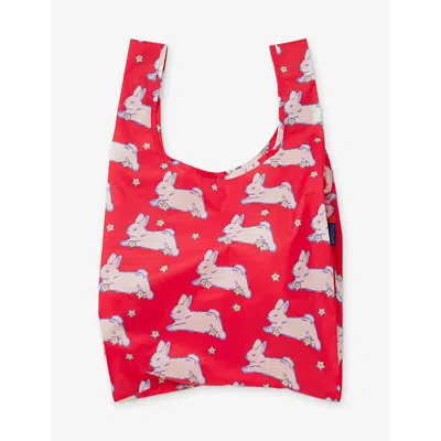 Baggu Womens  Bunny-print Woven Tote Bag
