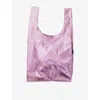 Baggu Metallic Woven Tote Bag In Pink