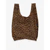 Baggu Womens Standard  Leopard-print Woven Tote Bag In Animal Print