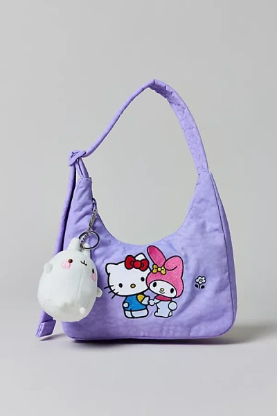 Baggu X Hello Kitty And Friends Embroidered Hello Kitty & My Melody Mini Nylon Shoulder Bag In Embroidered