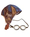 Baghera Racing Set Cap And Goggles In Brown