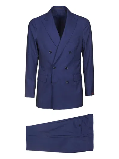 Bagnoli Sartoria Napoli Double-breasted Suit In Blue