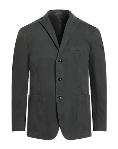 Bagnoli Sartoria Napoli Man Blazer Grey Size 44 Cotton, Elastane In Gray