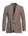 Bagnoli Sartoria Napoli Man Blazer Khaki Size 46 Virgin Wool, Cashmere In Beige
