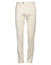 Bagnoli Sartoria Napoli Man Pants Cream Size 32 Cotton, Elastane In White