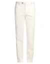 Bagnoli Sartoria Napoli Man Pants Ivory Size 34 Cotton, Elastane In White