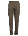 Bagnoli Sartoria Napoli Man Pants Military Green Size 40 Cotton, Elastane