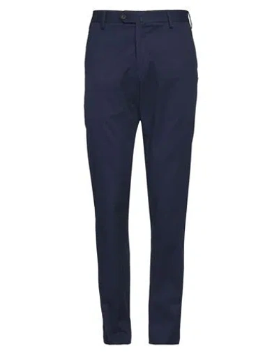 Bagnoli Sartoria Napoli Man Pants Navy Size 30 Cotton, Elastane In Navy Blue