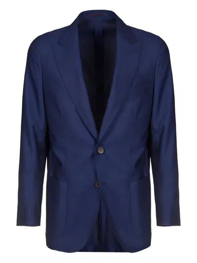 Bagnoli Sartoria Napoli Single-breasted Blazer In Blue