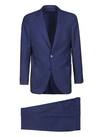Bagnoli Sartoria Napoli Virgin Wool Single-breasted Suit In Blue