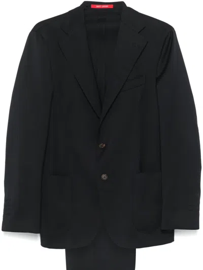 Bagnoli Sartoria Napoli Virgin Wool Suit In Black