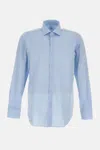Bagutta Men Blue Classic Cotton Shirt In Blue