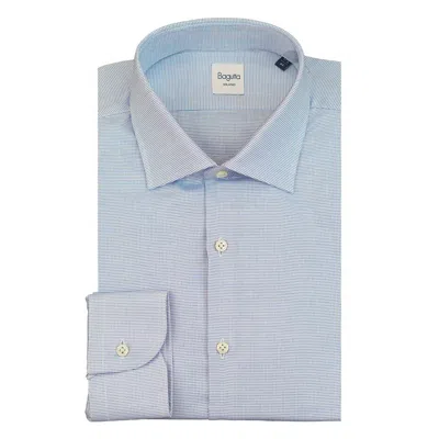 Bagutta Blue Cotton Men's Men's Shirt