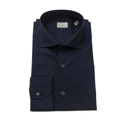 Bagutta Blue Cotton Shirt