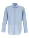Bagutta Men Blue Classic Cotton Shirt In Blue