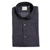Bagutta Blue Cotton Men's Slim Fit Men's Shirt In Blue