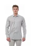 Bagutta Gray Cotton Men Men's Shirt In Gray