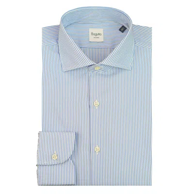 Bagutta Light Blue Cotton Men Men's Shirt