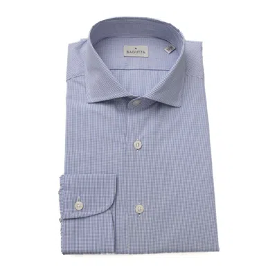 Bagutta Light Blue Cotton Men Men's Shirt