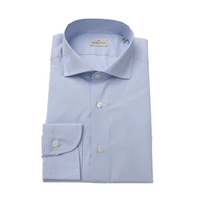 Bagutta Light Blue Cotton Men Men's Shirt