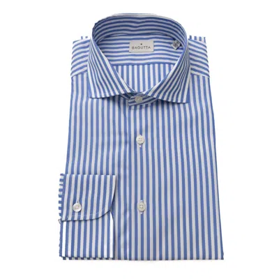 Bagutta Light Blue Cotton Pattern Men's Shirt