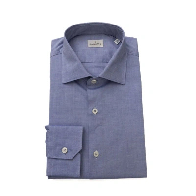 Bagutta Light Blue Cotton Shirt