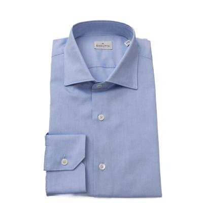Bagutta Blue Cotton Men's Shirt