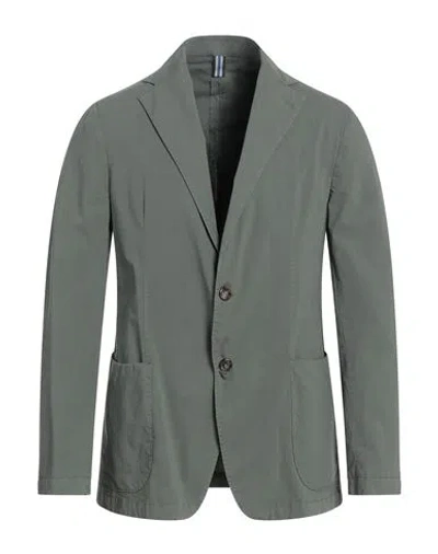 Bagutta Man Blazer Military Green Size 36 Cotton, Elastane